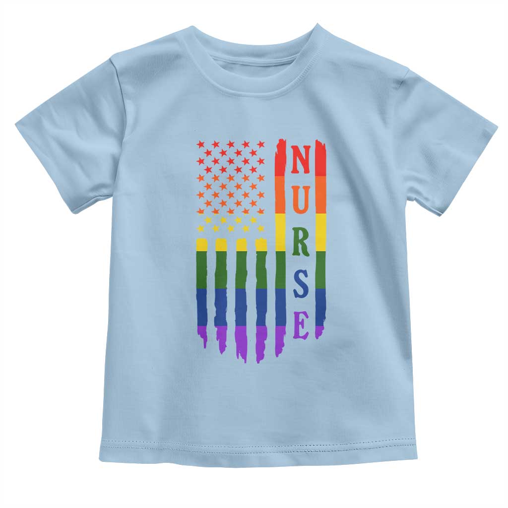 Rainbow RN Ally Pride Month Toddler T Shirt LGBTQ Healthcare Worker