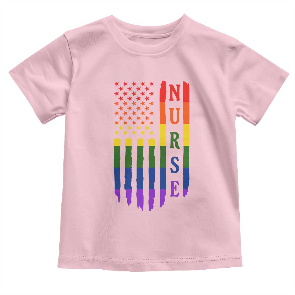 Rainbow RN Ally Pride Month Toddler T Shirt LGBTQ Healthcare Worker