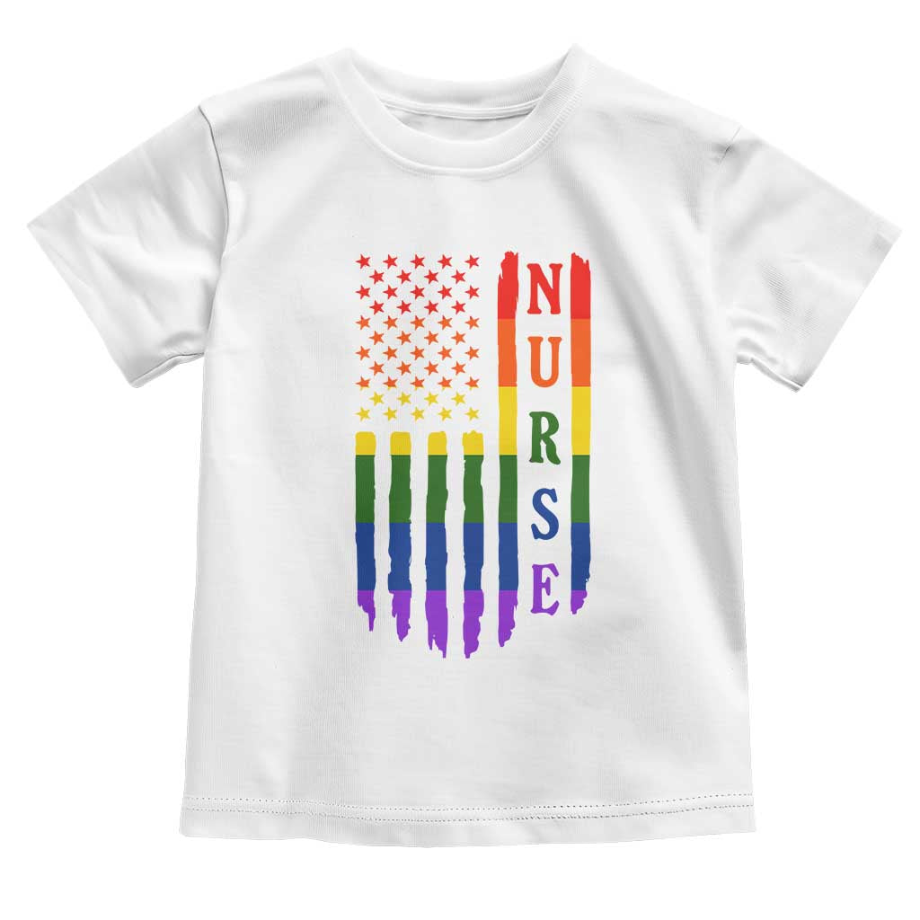 Rainbow RN Ally Pride Month Toddler T Shirt LGBTQ Healthcare Worker