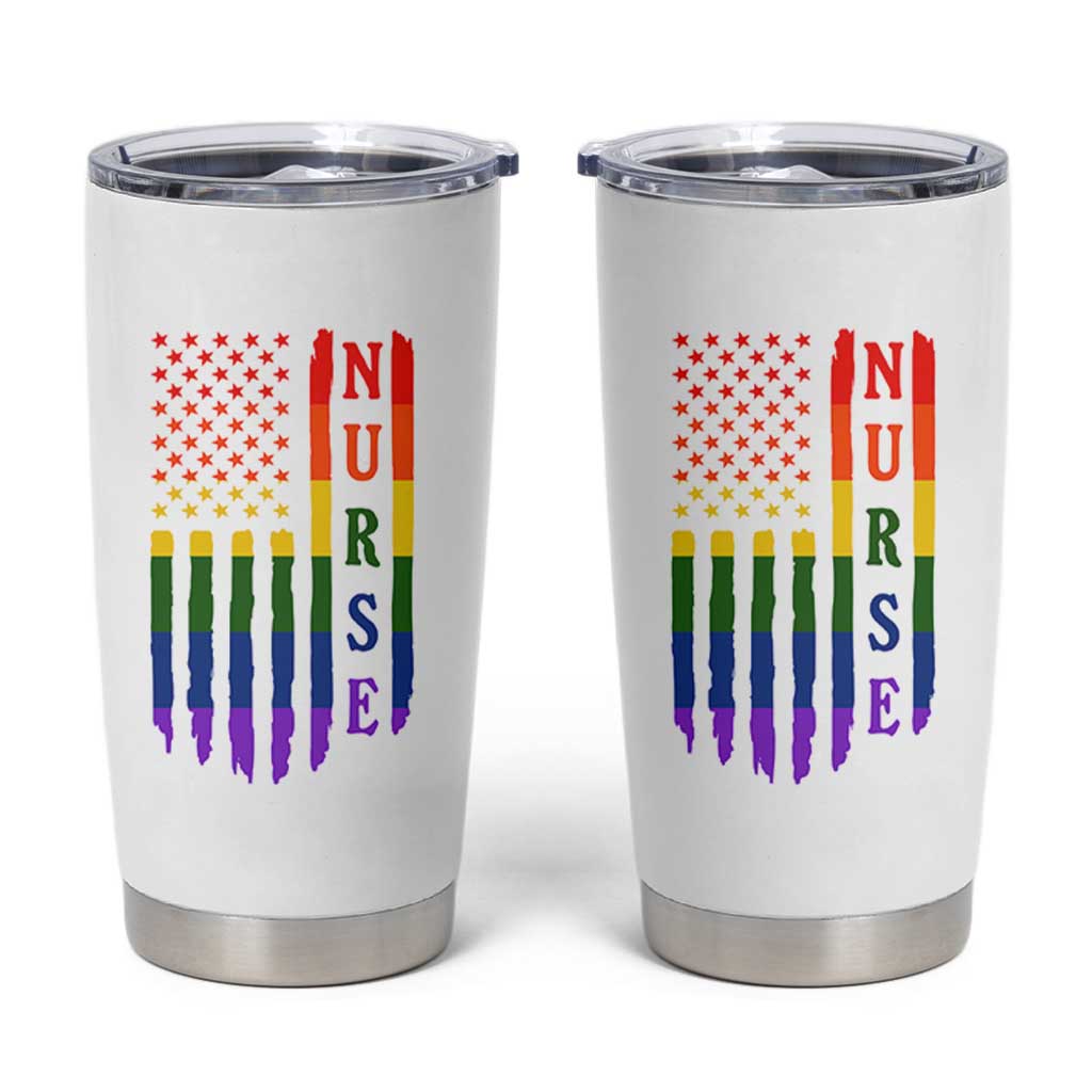 Rainbow RN Ally Pride Month Tumbler Cup LGBTQ Healthcare Worker