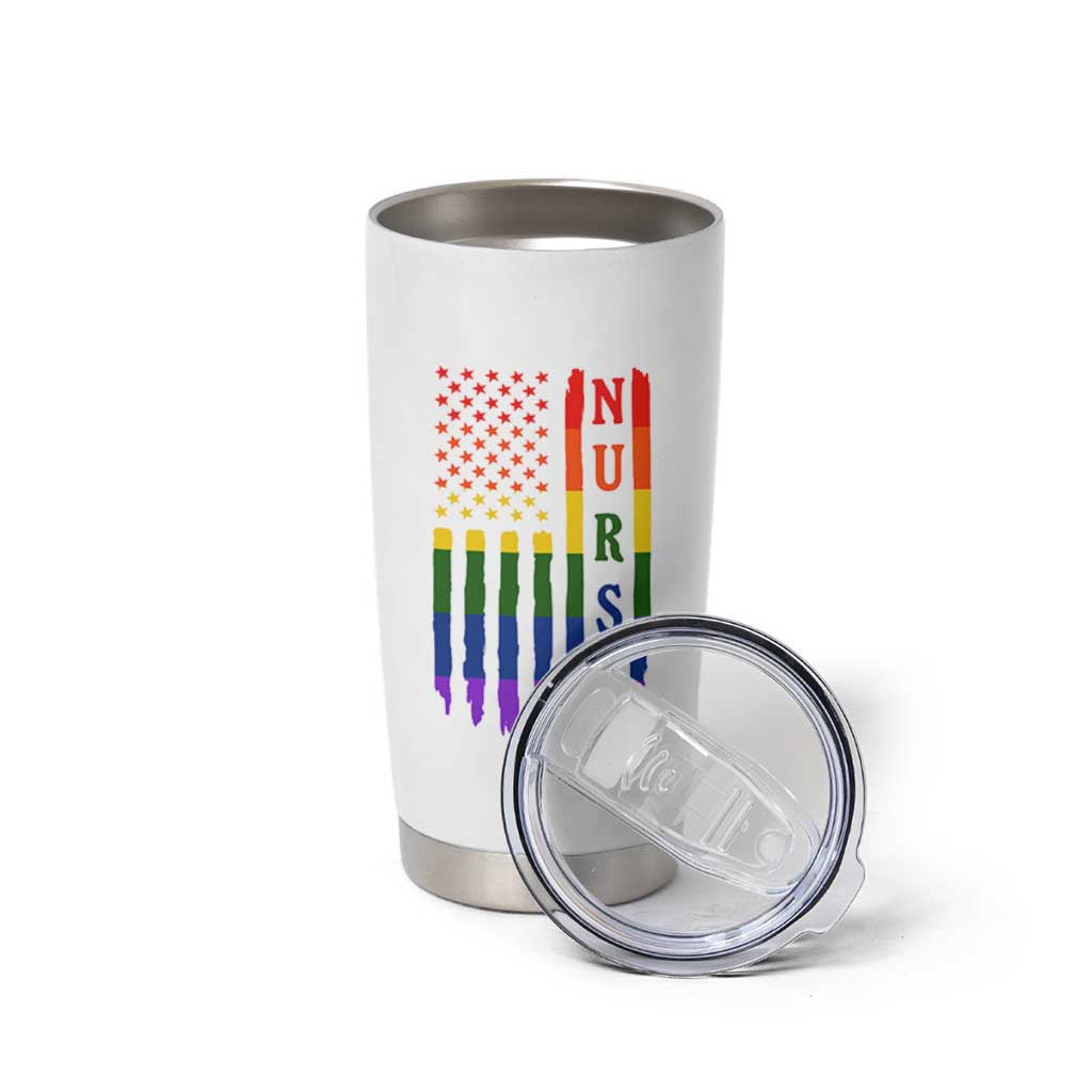 Rainbow RN Ally Pride Month Tumbler Cup LGBTQ Healthcare Worker