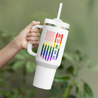 Rainbow RN Ally Pride Month Tumbler With Handle LGBTQ Healthcare Worker