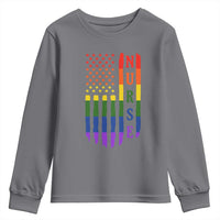 Rainbow RN Ally Pride Month Youth Sweatshirt LGBTQ Healthcare Worker