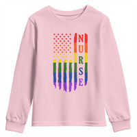 Rainbow RN Ally Pride Month Youth Sweatshirt LGBTQ Healthcare Worker