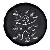 Funny Stick Figure Meteor Shower Spare Tire Cover Cosmic Joke