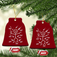 Funny Stick Figure Meteor Shower Ceramic Ornament Cosmic Joke