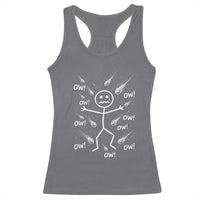 Funny Stick Figure Meteor Shower Racerback Tank Top Cosmic Joke