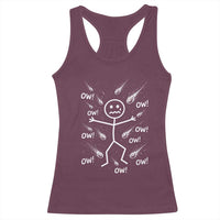 Funny Stick Figure Meteor Shower Racerback Tank Top Cosmic Joke