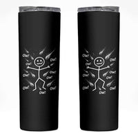 Funny Stick Figure Meteor Shower Skinny Tumbler Cosmic Joke