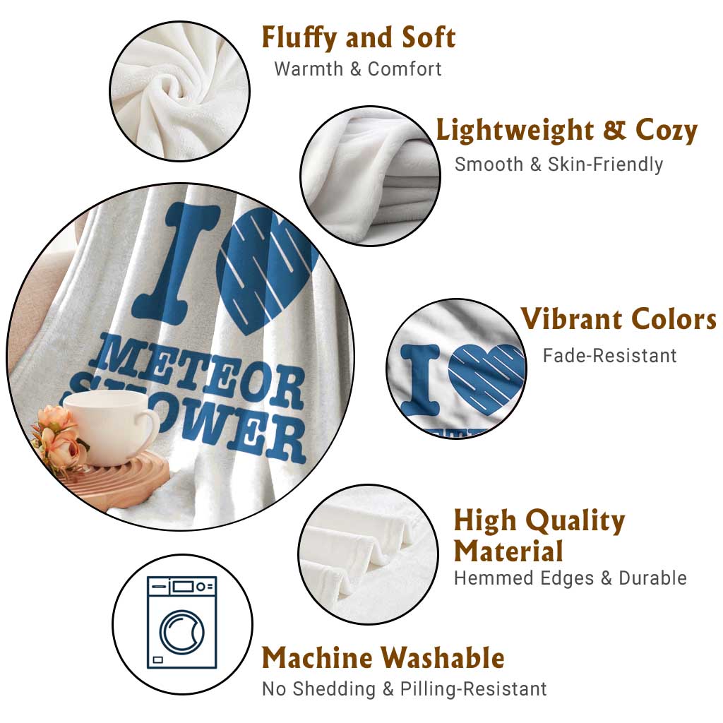 Meteor Shower Lover Throw Blanket Astronomy Enthusiast Gift