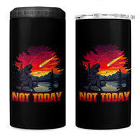 Funny Dinosaur Baseball Meteorite 4 in 1 Can Cooler Tumbler Not Today