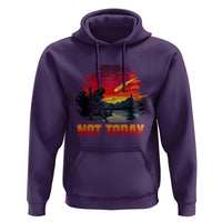 Funny Dinosaur Baseball Meteorite Hoodie Not Today