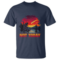 Funny Dinosaur Baseball Meteorite T Shirt Not Today