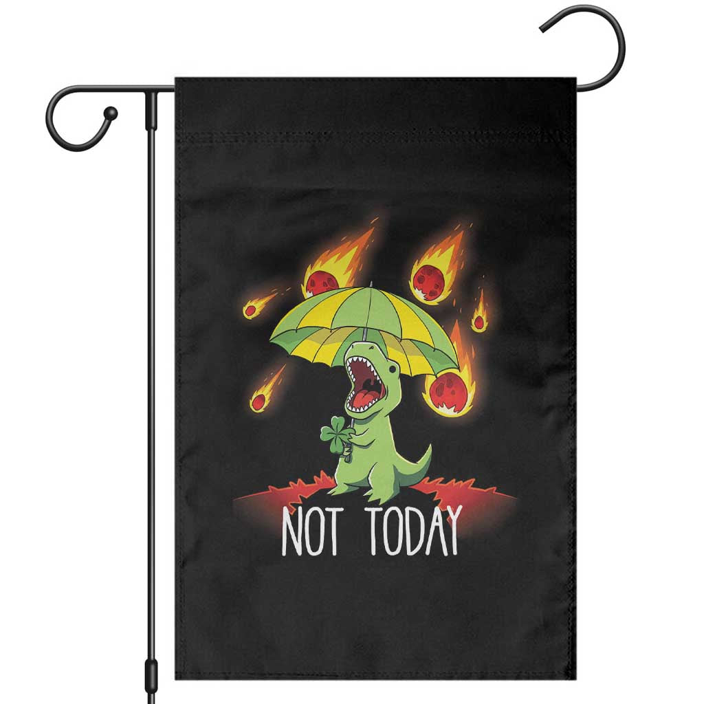 Dinosaur Meteor Shower Astronomy Humor Garden Flag Not Today