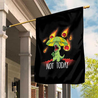 Dinosaur Meteor Shower Astronomy Humor Garden Flag Not Today