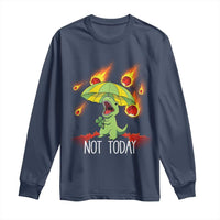 Dinosaur Meteor Shower Astronomy Humor Long Sleeve Shirt Not Today
