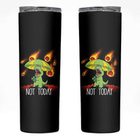Dinosaur Meteor Shower Astronomy Humor Skinny Tumbler Not Today