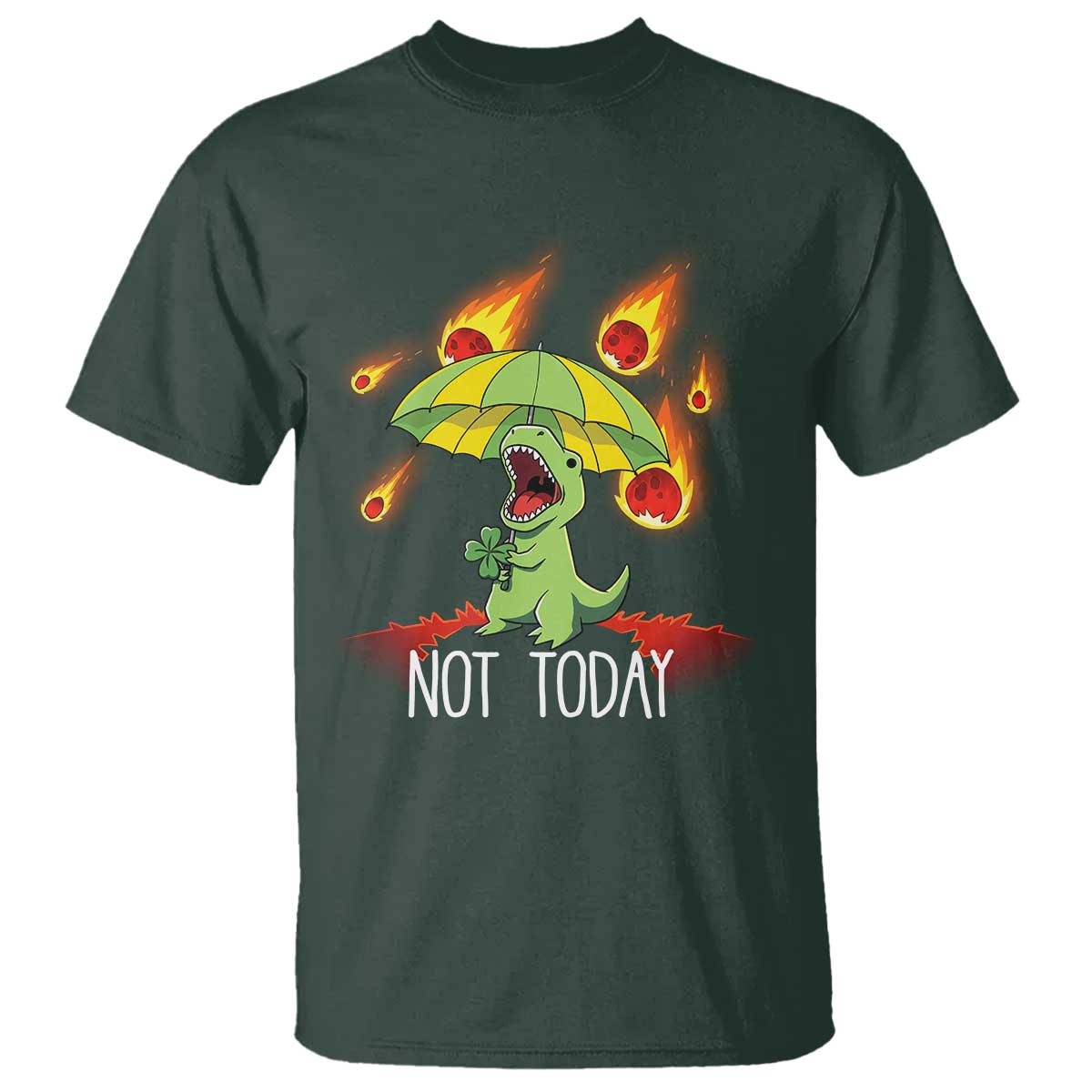 Dinosaur Meteor Shower Astronomy Humor T Shirt Not Today