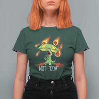 Dinosaur Meteor Shower Astronomy Humor T Shirt For Women Not Today