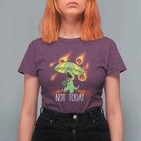 Dinosaur Meteor Shower Astronomy Humor T Shirt For Women Not Today