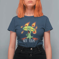 Dinosaur Meteor Shower Astronomy Humor T Shirt For Women Not Today