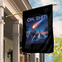 Funny Dinosaur Meteorite Garden Flag Astronomy Lover Gift