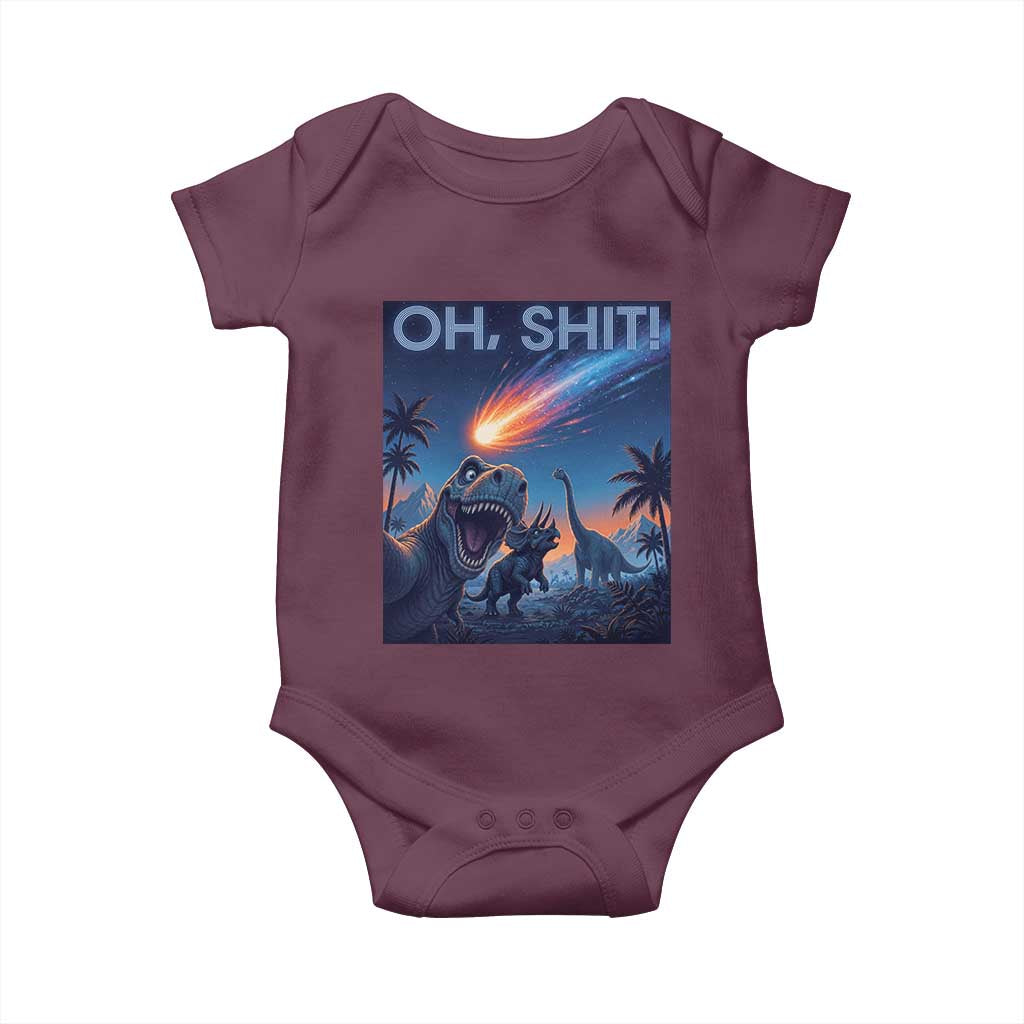 Funny Dinosaur Meteorite Baby Onesie Astronomy Lover Gift