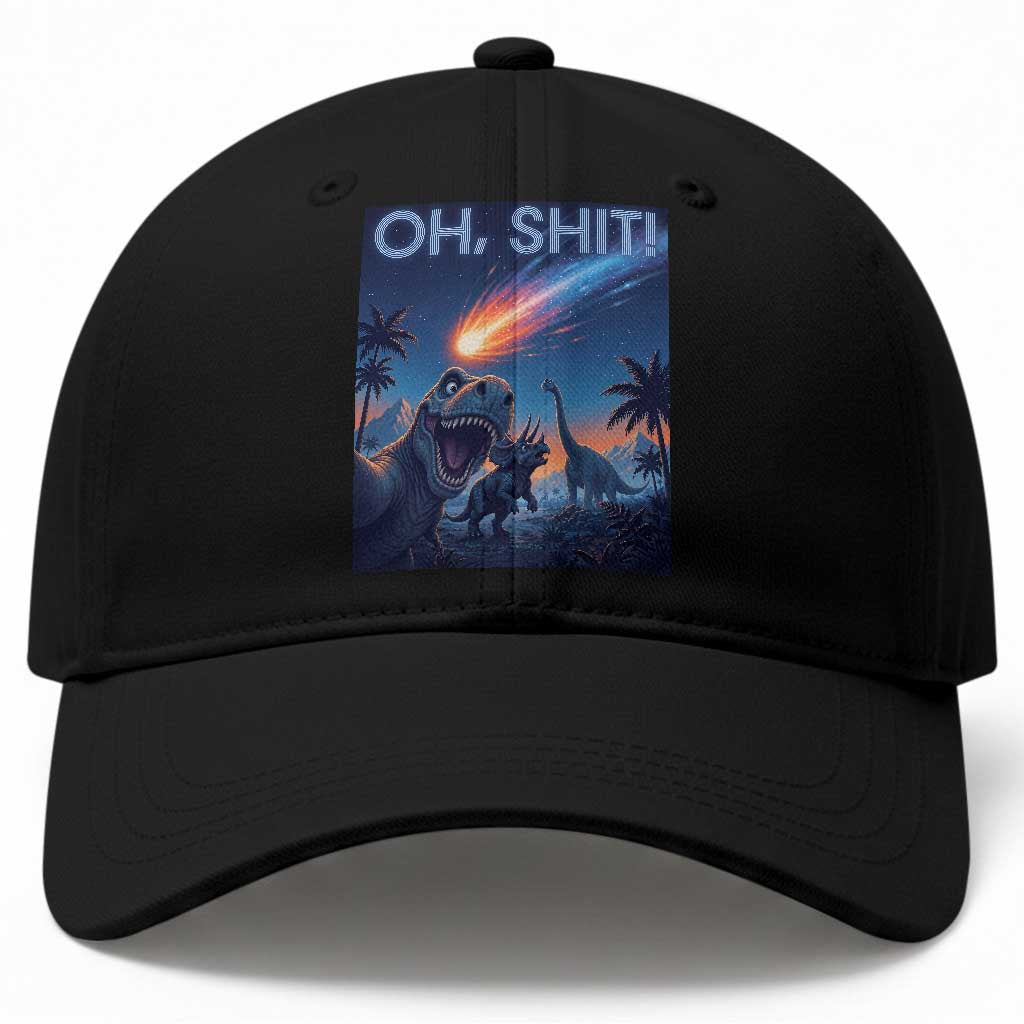 Funny Dinosaur Meteorite Baseball Cap Astronomy Lover Gift