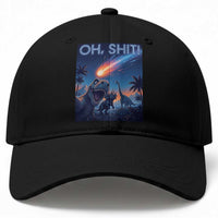 Funny Dinosaur Meteorite Baseball Cap Astronomy Lover Gift