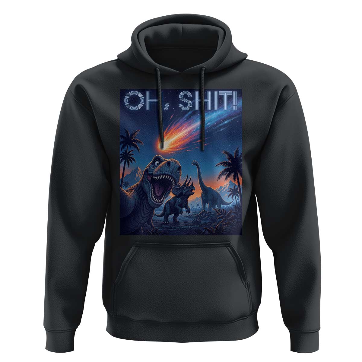 Funny Dinosaur Meteorite Hoodie Astronomy Lover Gift