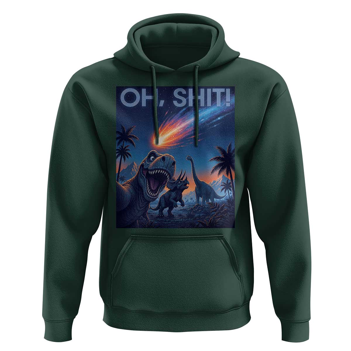 Funny Dinosaur Meteorite Hoodie Astronomy Lover Gift