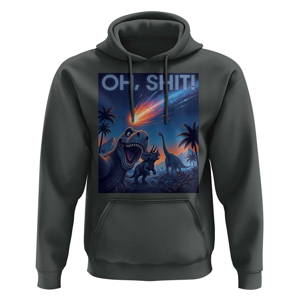 Funny Dinosaur Meteorite Hoodie Astronomy Lover Gift
