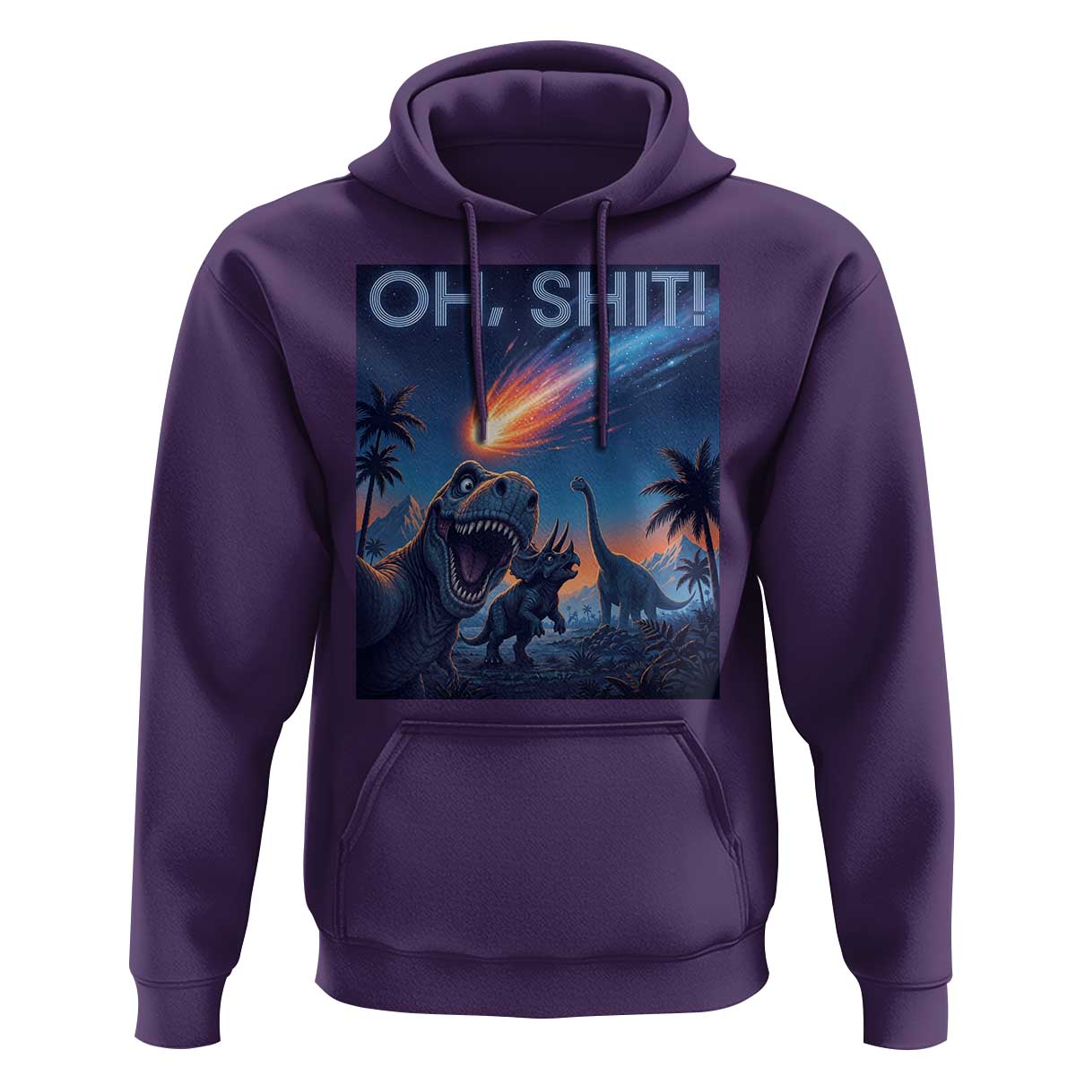 Funny Dinosaur Meteorite Hoodie Astronomy Lover Gift