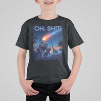 Funny Dinosaur Meteorite T Shirt For Kid Astronomy Lover Gift