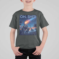 Funny Dinosaur Meteorite T Shirt For Kid Astronomy Lover Gift