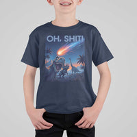 Funny Dinosaur Meteorite T Shirt For Kid Astronomy Lover Gift