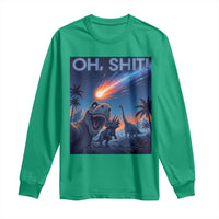 Funny Dinosaur Meteorite Long Sleeve Shirt Astronomy Lover Gift
