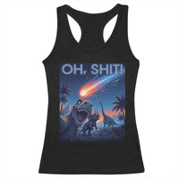 Funny Dinosaur Meteorite Racerback Tank Top Astronomy Lover Gift