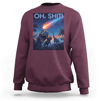 Funny Dinosaur Meteorite Sweatshirt Astronomy Lover Gift