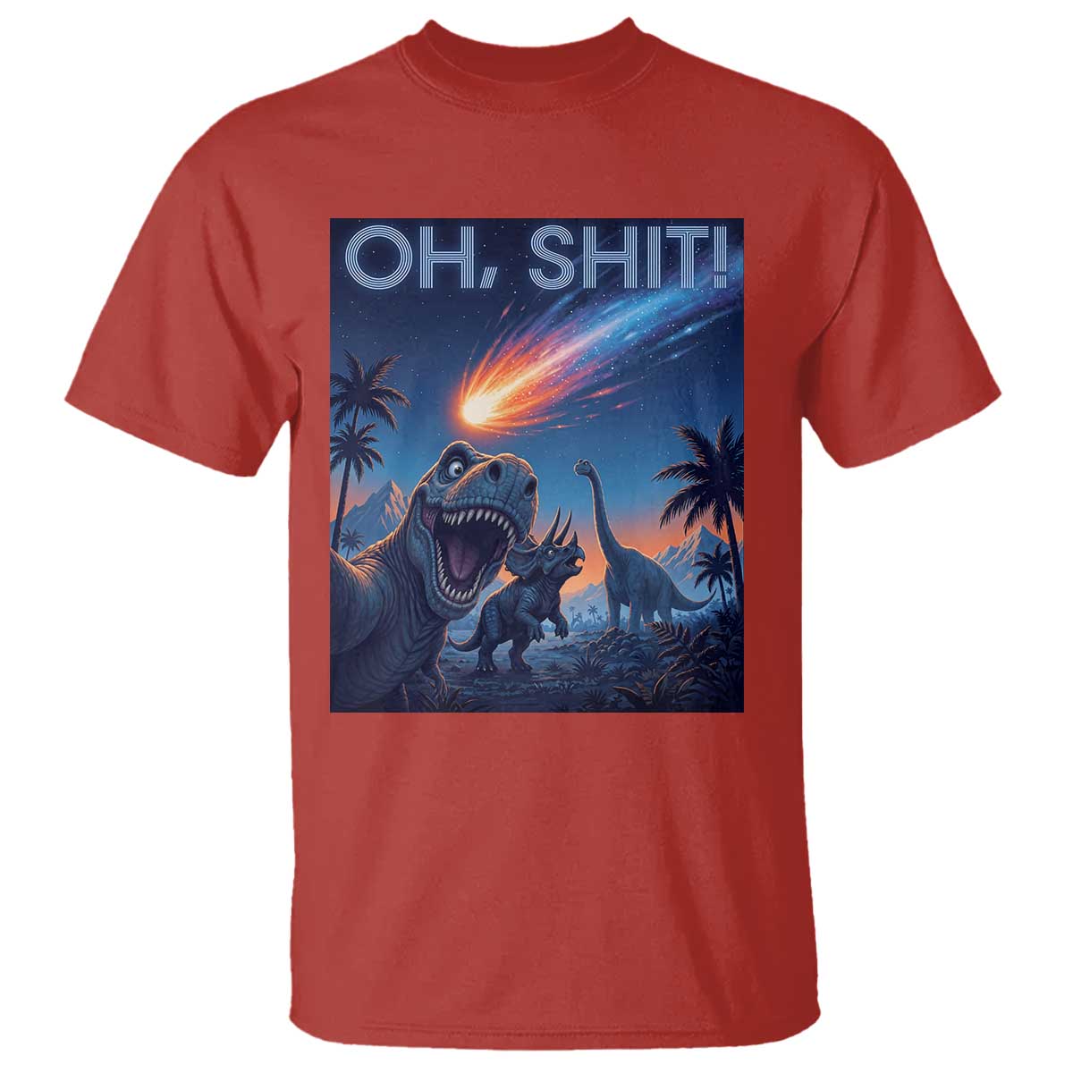 Funny Dinosaur Meteorite T Shirt Astronomy Lover Gift