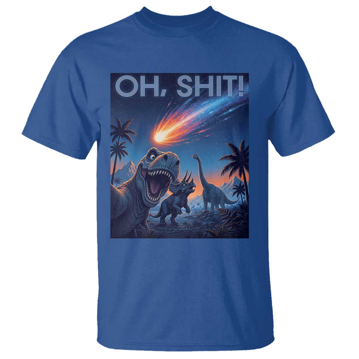 Funny Dinosaur Meteorite T Shirt Astronomy Lover Gift