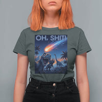 Funny Dinosaur Meteorite T Shirt For Women Astronomy Lover Gift