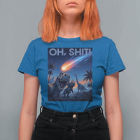 Funny Dinosaur Meteorite T Shirt For Women Astronomy Lover Gift