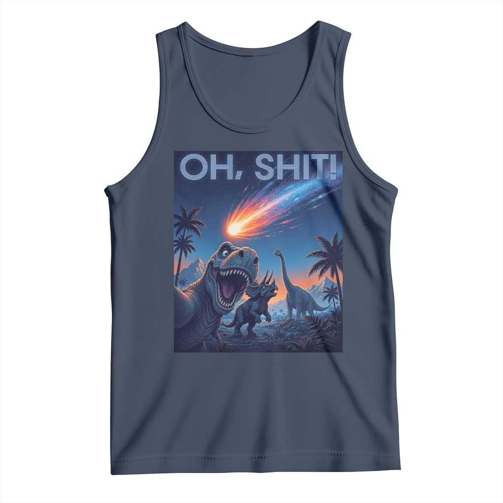 Funny Dinosaur Meteorite Tank Top Astronomy Lover Gift
