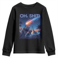 Funny Dinosaur Meteorite Youth Sweatshirt Astronomy Lover Gift