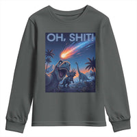 Funny Dinosaur Meteorite Youth Sweatshirt Astronomy Lover Gift