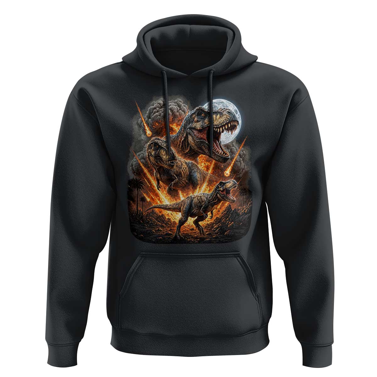 Funny Dinosaur Meteorite Strike Hoodie Epic Paleontology Gift