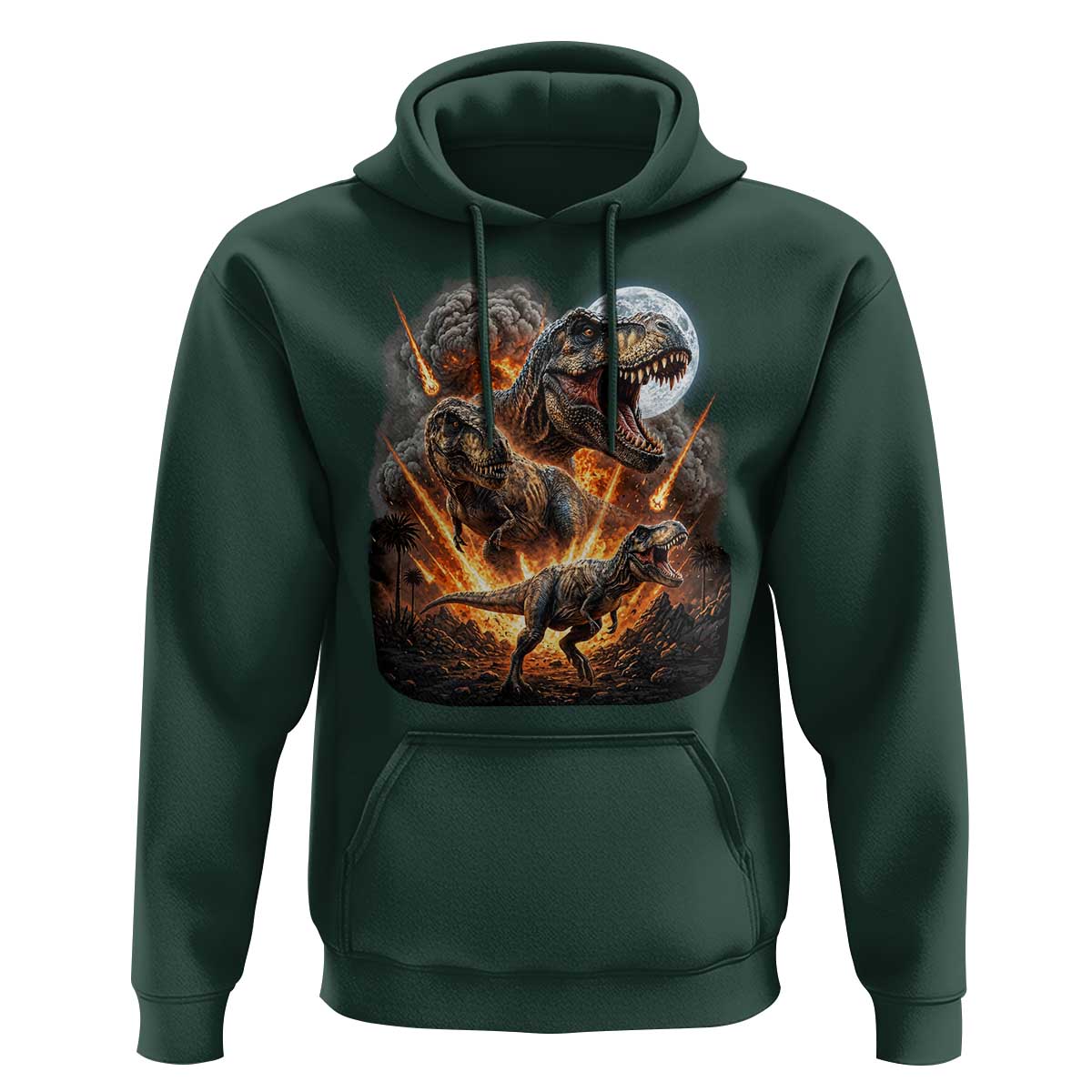 Funny Dinosaur Meteorite Strike Hoodie Epic Paleontology Gift