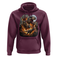 Funny Dinosaur Meteorite Strike Hoodie Epic Paleontology Gift