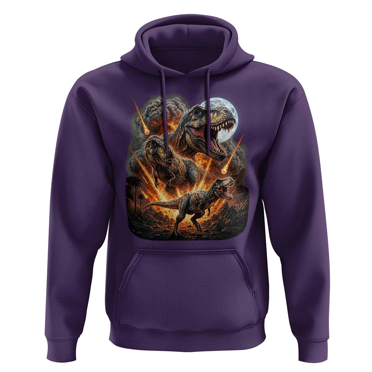 Funny Dinosaur Meteorite Strike Hoodie Epic Paleontology Gift